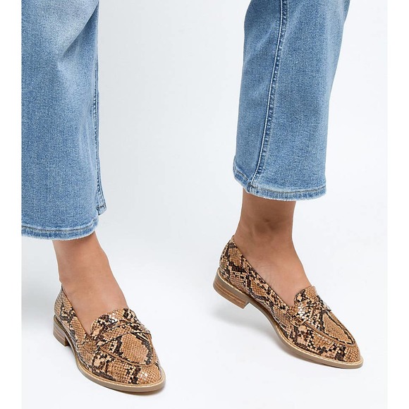 ASOS Shoes - ASOS Munch Loafer Flats in Snakeskin